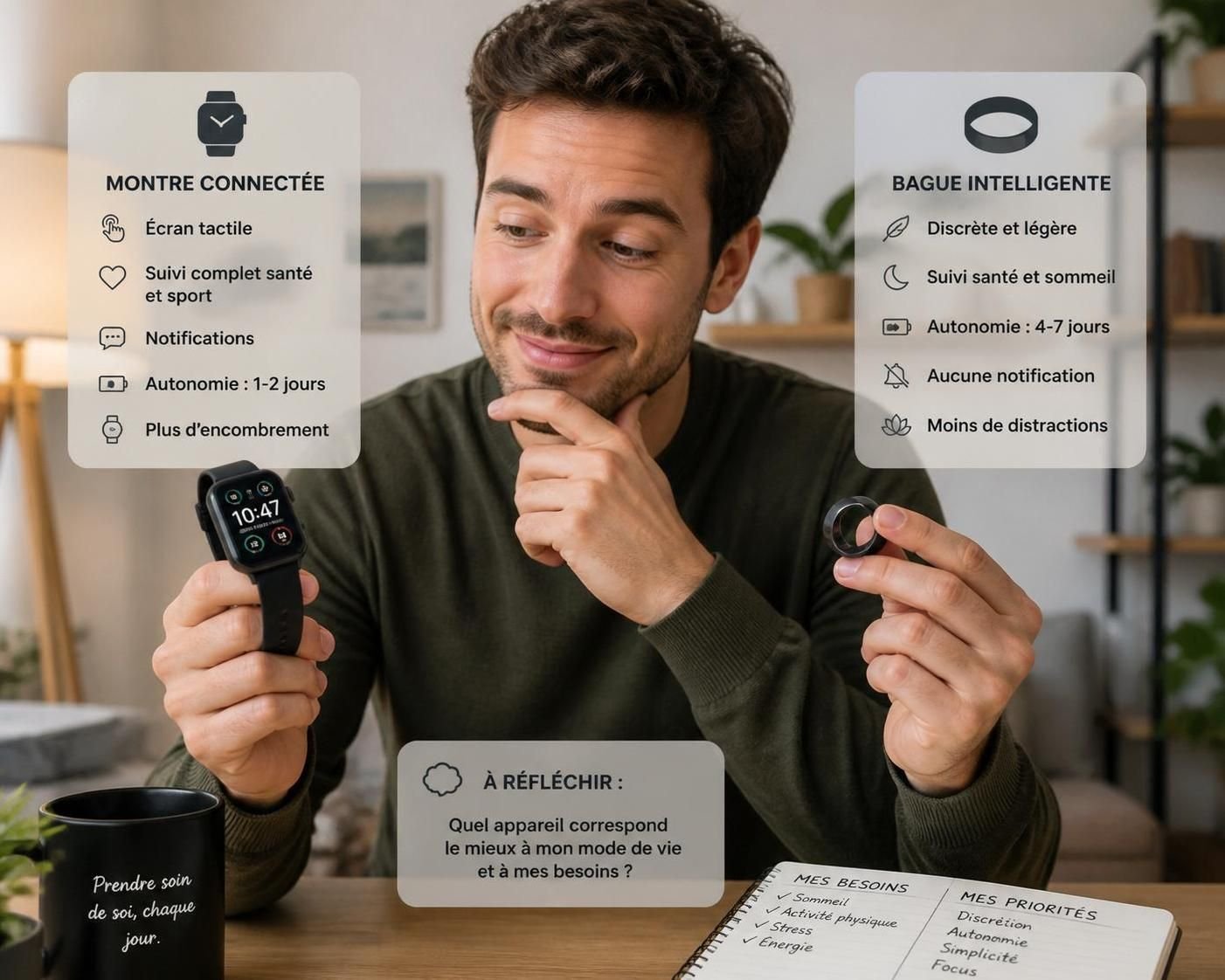 découvrez les compromis à considérer avant d'acheter une montre connectée ou une bague intelligente pour faire un choix éclairé adapté à vos besoins.
