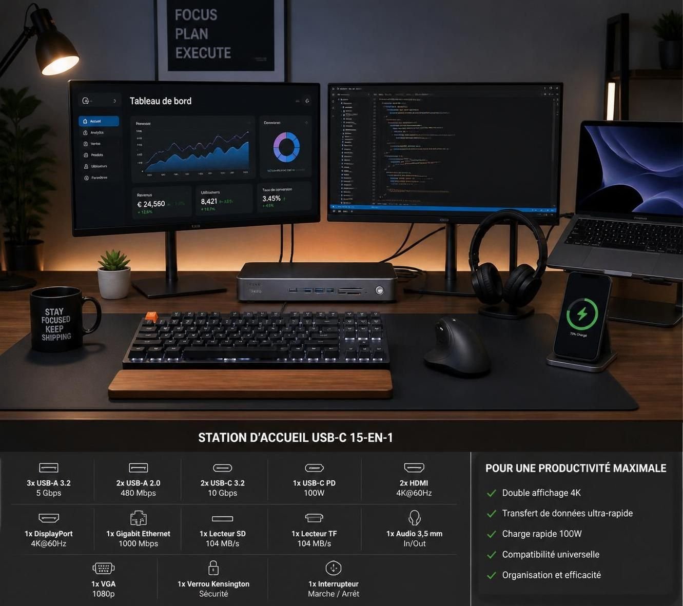 découvrez comment j'ai révolutionné mon installation pc avec une station d'accueil 15-en-1, offrant bien plus que de simples ports supplémentaires pour une expérience optimisée et polyvalente.
