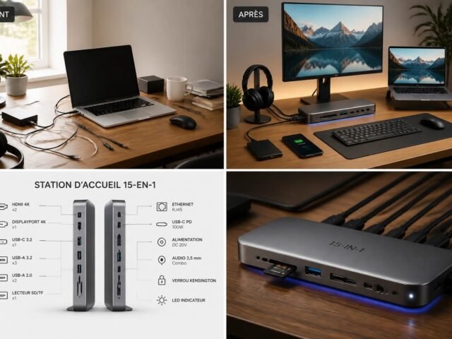 J&rsquo;ai transformé mon installation PC grâce à une station d&rsquo;accueil 15-en-1 : bien plus que de simples ports supplémentaires