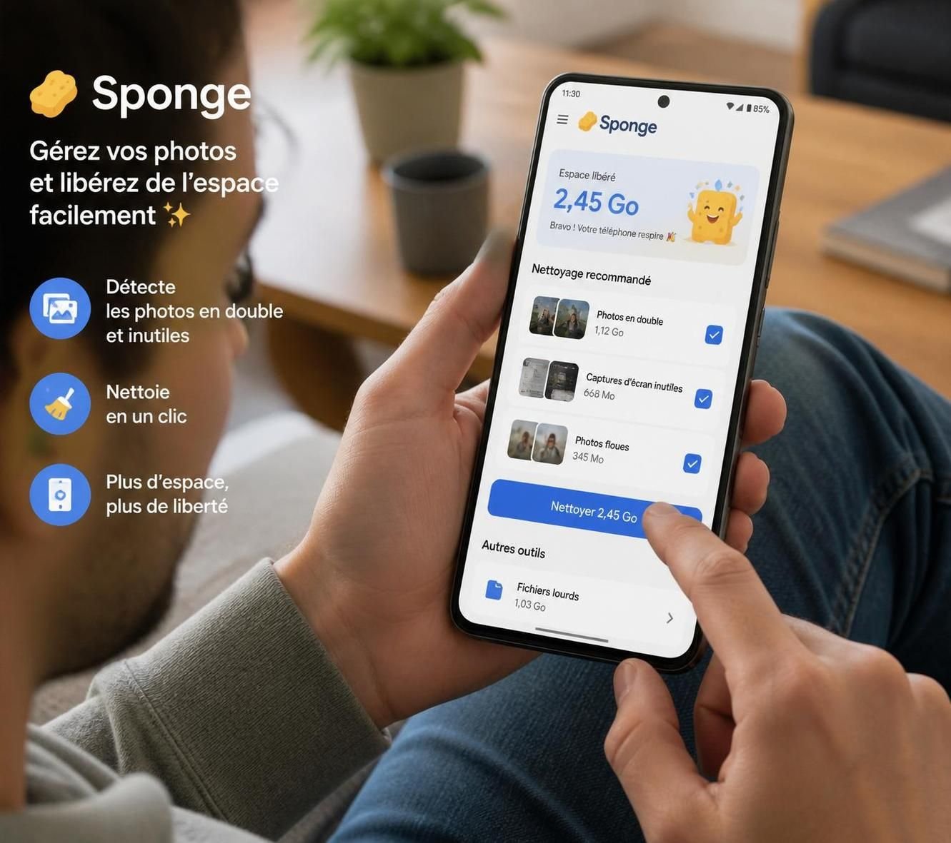 découvrez comment j'ai supprimé des centaines de vieilles photos sur mon android en quelques secondes grâce à l'application gratuite sponge. gagnez du temps et libérez de l'espace facilement !