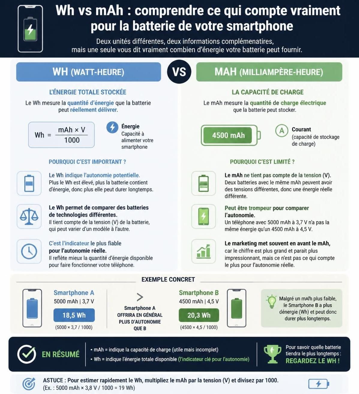 découvrez ce que signifie le 'mah' pour la batterie de votre téléphone et pourquoi il est préférable de se fier à un autre indicateur pour évaluer l'autonomie réelle.