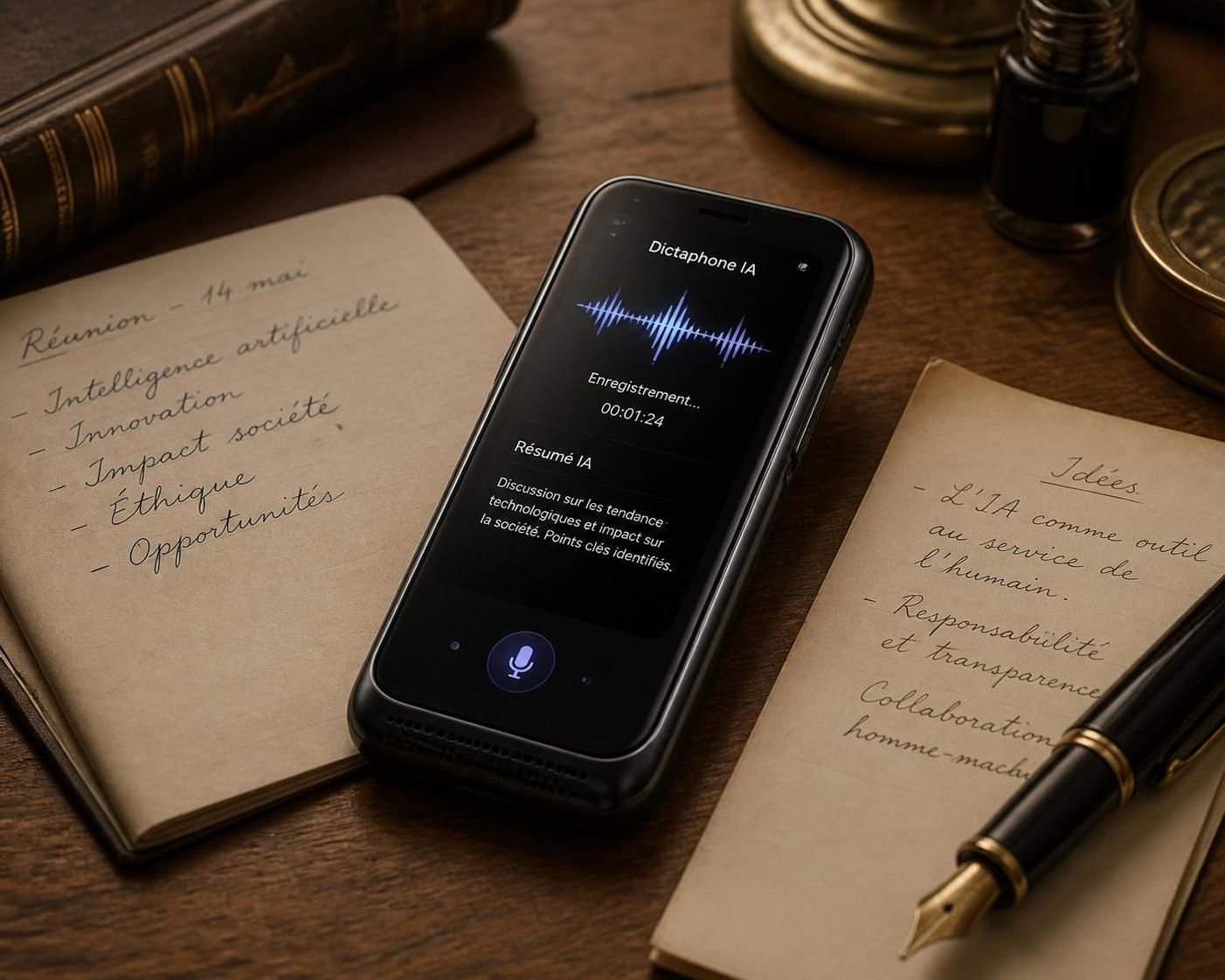 découvrez ce dictaphone d'ia de poche qui vous replongera dans l'époque nostalgique de la dictée et de la sténographie pour une expérience authentique et moderne.