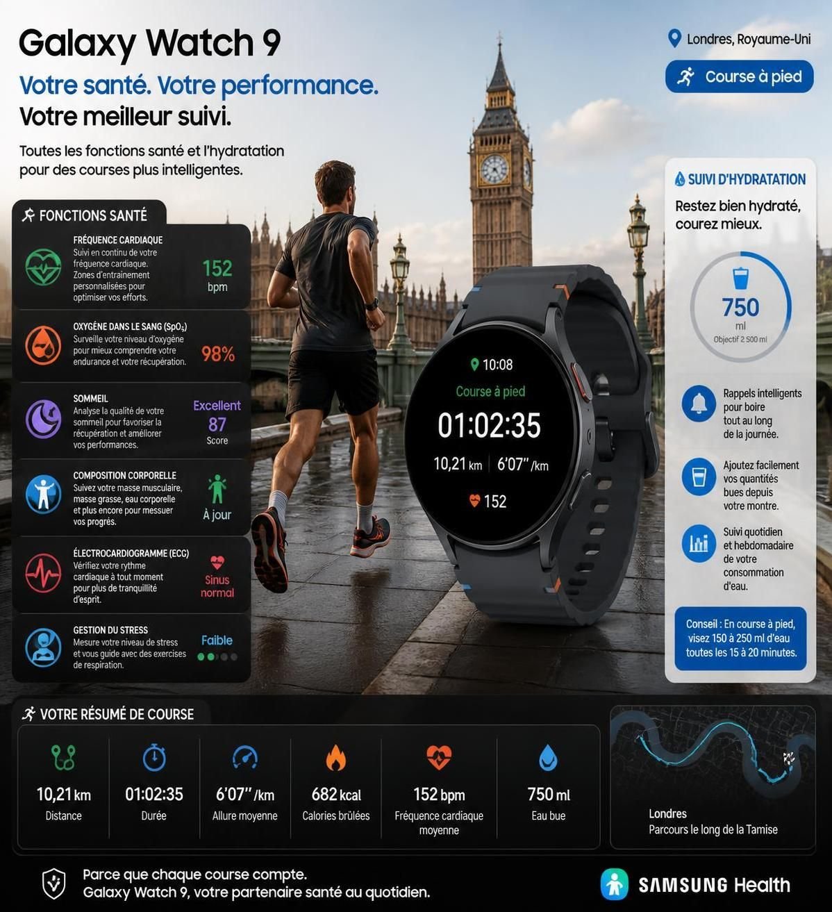 découvrez comment la galaxy watch 9 a transformé ma course à londres en révélant une surprise inattendue, alliant performance et innovation technologique.