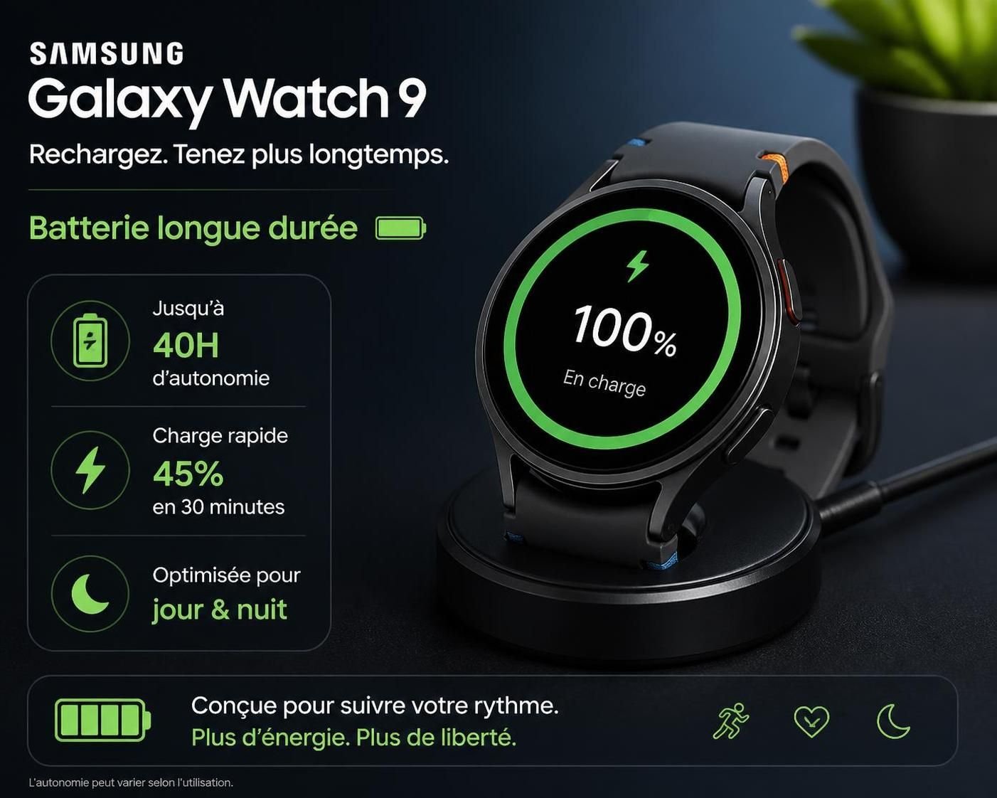 découvrez notre test complet de la samsung galaxy watch 9, une montre connectée qui révolutionne le suivi santé avec des fonctionnalités avancées et un design futuriste.